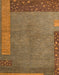 Machine Washable Abstract Cinnamon Brown Rug, wshabs5435