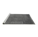 Sideview of Machine Washable Abstract Gray Modern Rug, wshabs5435gry