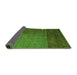 Sideview of Abstract Green Modern Rug, abs5436grn