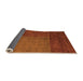 Sideview of Abstract Orange Modern Rug, abs5436org