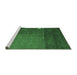 Sideview of Machine Washable Abstract Emerald Green Modern Area Rugs, wshabs5436emgrn