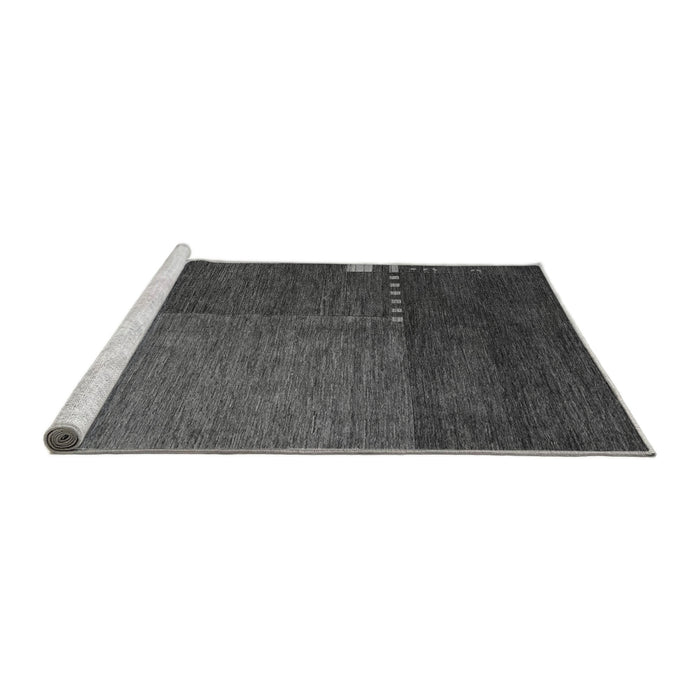 Sideview of Machine Washable Abstract Gray Modern Rug, wshabs5436gry