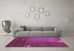 Machine Washable Abstract Purple Modern Area Rugs in a Living Room, wshabs5436pur