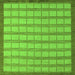 Square Machine Washable Checkered Green Modern Area Rugs, wshabs5437grn