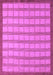 Machine Washable Checkered Purple Modern Area Rugs, wshabs5437pur