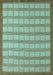 Checkered Light Blue Modern Rug, abs5437lblu