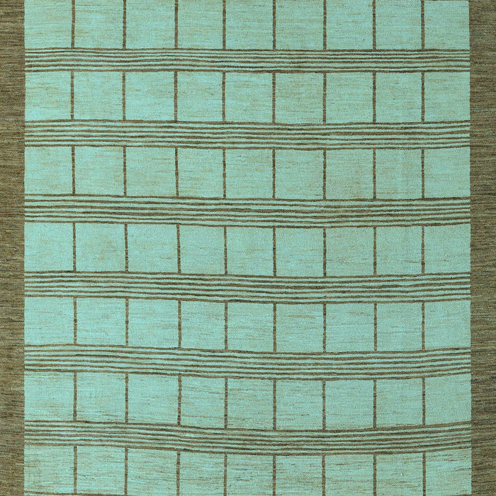 Checkered Light Blue Modern Rug, abs5437lblu