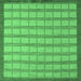 Square Checkered Emerald Green Modern Rug, abs5437emgrn