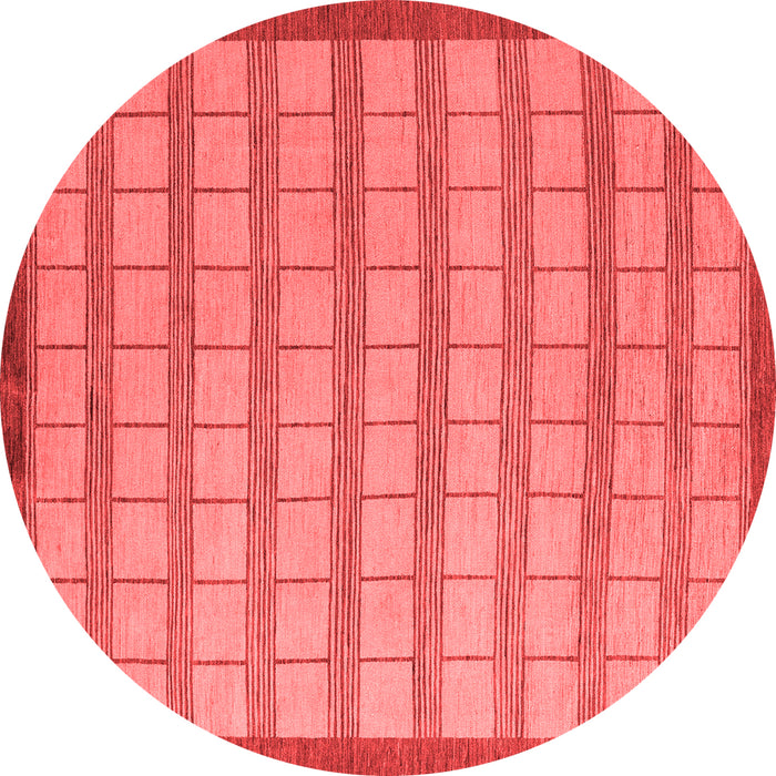 Machine Washable Checkered Red Modern Rug, wshabs5437red