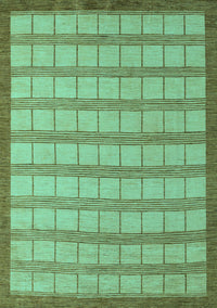 Checkered Turquoise Modern Rug, abs5437turq