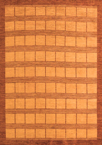 Checkered Orange Modern Rug, abs5437org