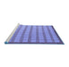 Sideview of Machine Washable Checkered Blue Modern Rug, wshabs5437blu