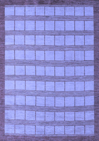 Checkered Blue Modern Rug, abs5437blu