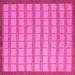 Square Machine Washable Checkered Pink Modern Rug, wshabs5437pnk