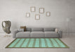 Machine Washable Checkered Light Blue Modern Rug in a Living Room, wshabs5437lblu