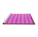 Sideview of Machine Washable Checkered Purple Modern Area Rugs, wshabs5437pur