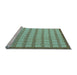 Sideview of Machine Washable Checkered Light Blue Modern Rug, wshabs5437lblu