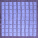 Square Checkered Blue Modern Rug, abs5437blu