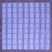 Square Machine Washable Checkered Blue Modern Rug, wshabs5437blu