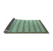 Sideview of Checkered Light Blue Modern Rug, abs5437lblu