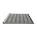 Sideview of Machine Washable Checkered Gray Modern Rug, wshabs5437gry