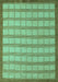 Machine Washable Checkered Turquoise Modern Area Rugs, wshabs5437turq