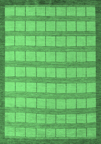 Checkered Emerald Green Modern Rug, abs5437emgrn