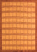 Machine Washable Checkered Orange Modern Area Rugs, wshabs5437org