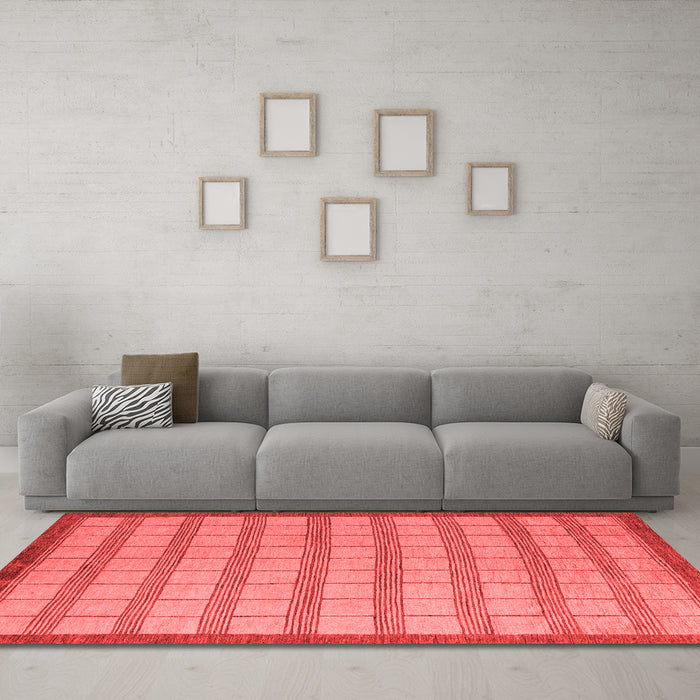 Modern Red Washable Rugs