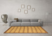 Machine Washable Checkered Brown Modern Rug in a Living Room,, wshabs5437brn