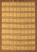 Machine Washable Checkered Brown Modern Rug, wshabs5437brn