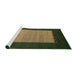 Sideview of Machine Washable Abstract Dark Golden Brown Rug, wshabs5438