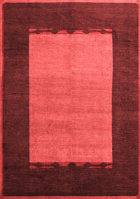 Abstract Red Modern Rug, abs5438red