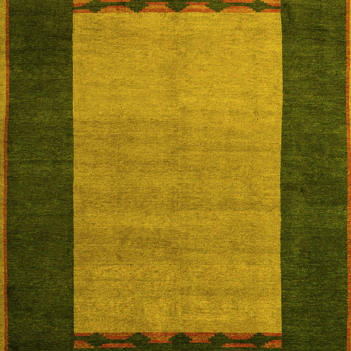 Abstract Yellow Modern Rug, abs5438yw
