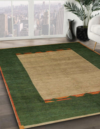 Abstract Dark Brown Modern Rug, abs5438