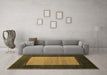 Machine Washable Abstract Brown Modern Rug in a Living Room,, wshabs5438brn