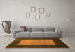 Machine Washable Abstract Orange Modern Area Rugs in a Living Room, wshabs5438org