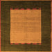 Square Abstract Orange Modern Rug, abs5438org