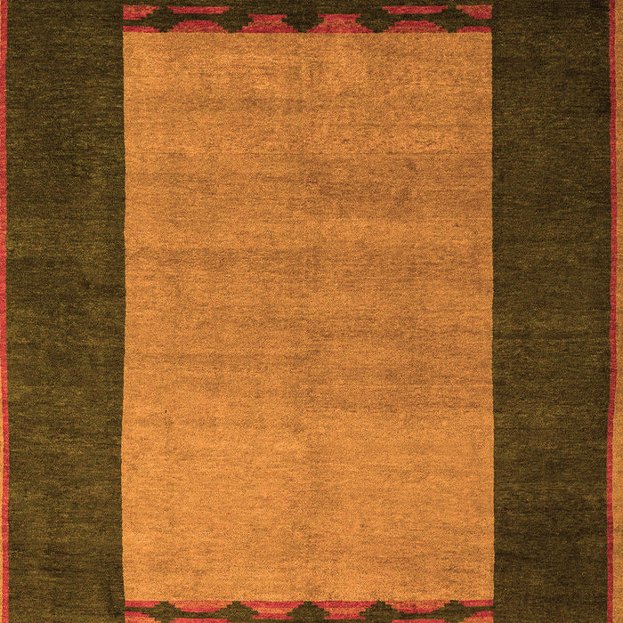 Machine Washable Abstract Orange Modern Area Rugs, wshabs5438org