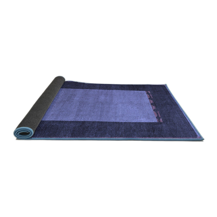 Sideview of Abstract Blue Modern Rug, abs5438blu
