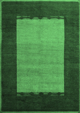 Abstract Emerald Green Modern Rug, abs5438emgrn