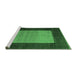 Sideview of Machine Washable Abstract Emerald Green Modern Area Rugs, wshabs5438emgrn