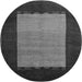 Round Machine Washable Abstract Gray Modern Rug, wshabs5438gry