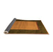 Sideview of Abstract Orange Modern Rug, abs5438org