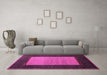 Machine Washable Abstract Pink Modern Rug in a Living Room, wshabs5438pnk