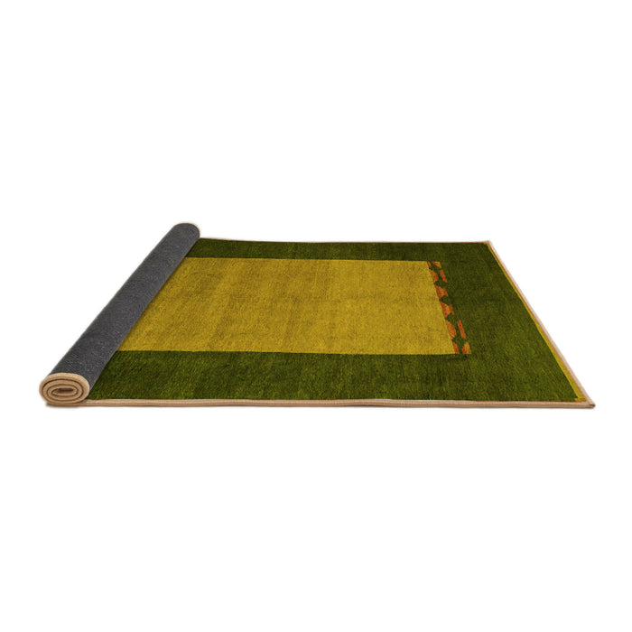 Sideview of Abstract Yellow Modern Rug, abs5438yw