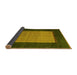 Sideview of Abstract Yellow Modern Rug, abs5438yw