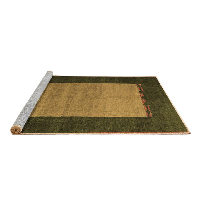 Sideview of Machine Washable Abstract Brown Modern Rug, wshabs5438brn