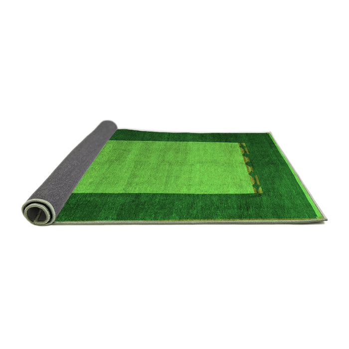 Sideview of Abstract Green Modern Rug, abs5438grn