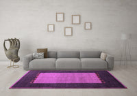 Machine Washable Abstract Purple Modern Rug, wshabs5438pur